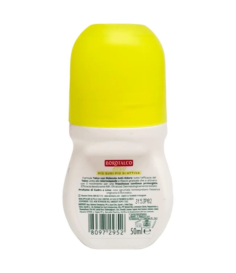 Borotalco Attivo Profumo Di Cedro E Lime Deo Roll On 50 ml — Deodorante roll-on