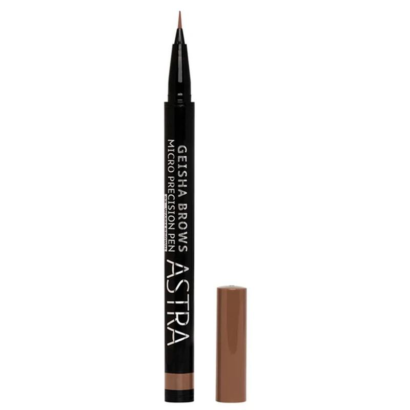 Astra Geisha Brows Micro Precision Pen Penna Sopracciglia Effetto 3d 02 Warm Brown — Penna sopracciglia