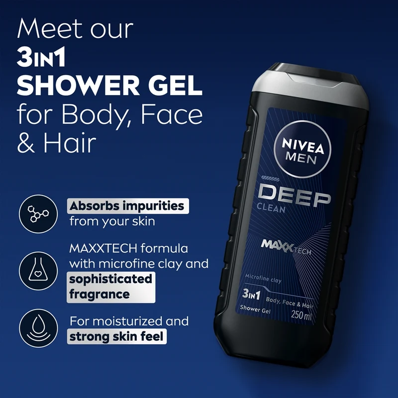 Nivea Men Deep Clean Gel Douche
