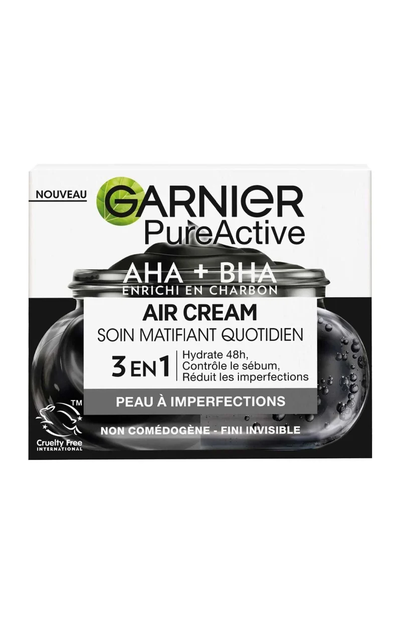 Soin matifiant 3-en-1 - PureActive Charbon & niacinamide - Peaux à imperfections
