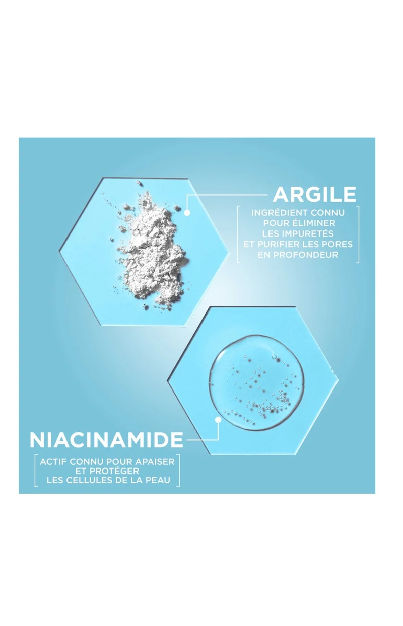 Gel nettoyant 3-en-1 - PureActive Argile - Peaux grasses à imperfections