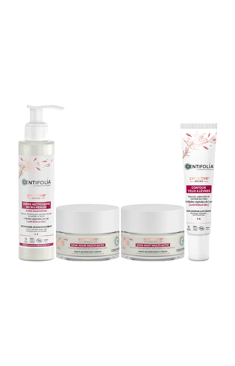 Routine anti-âge jour & nuit bio - Lys active - Visage - 4 produits