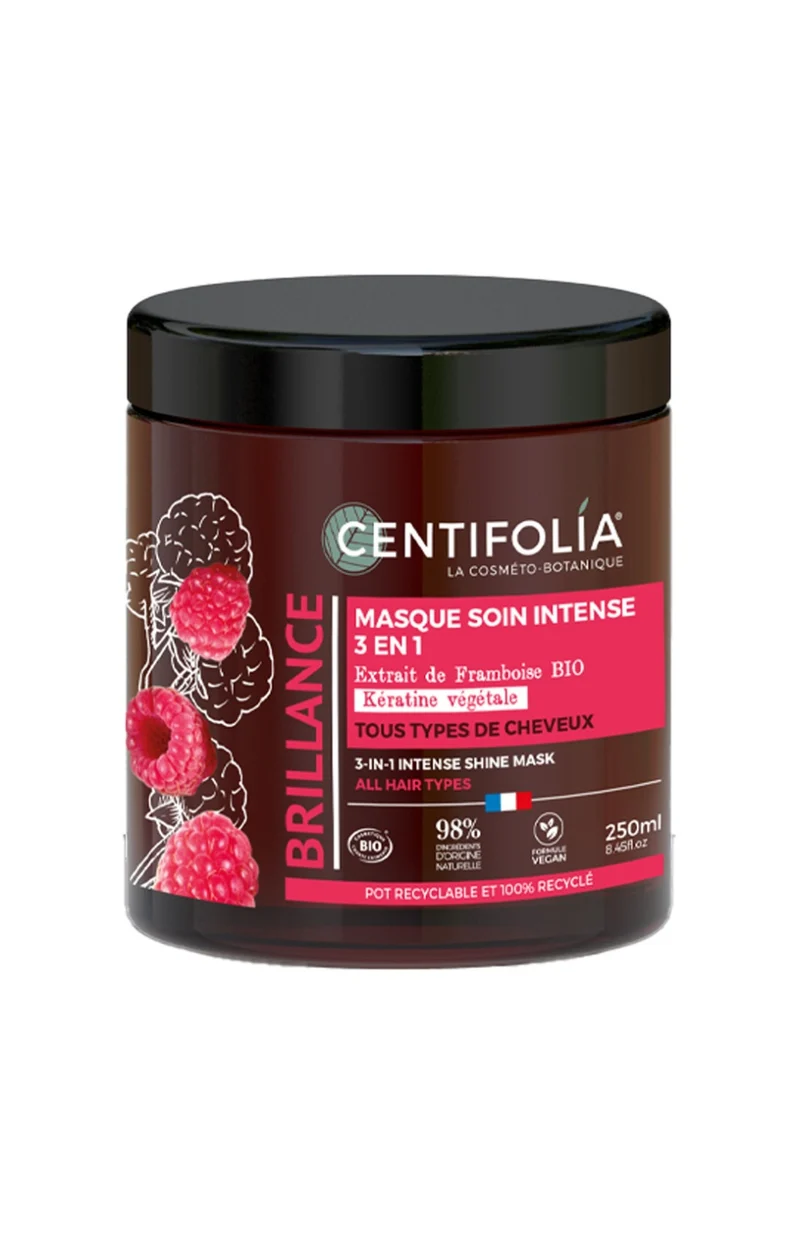 Masque soin brillance bio - Framboise - Cheveux - 250 ml