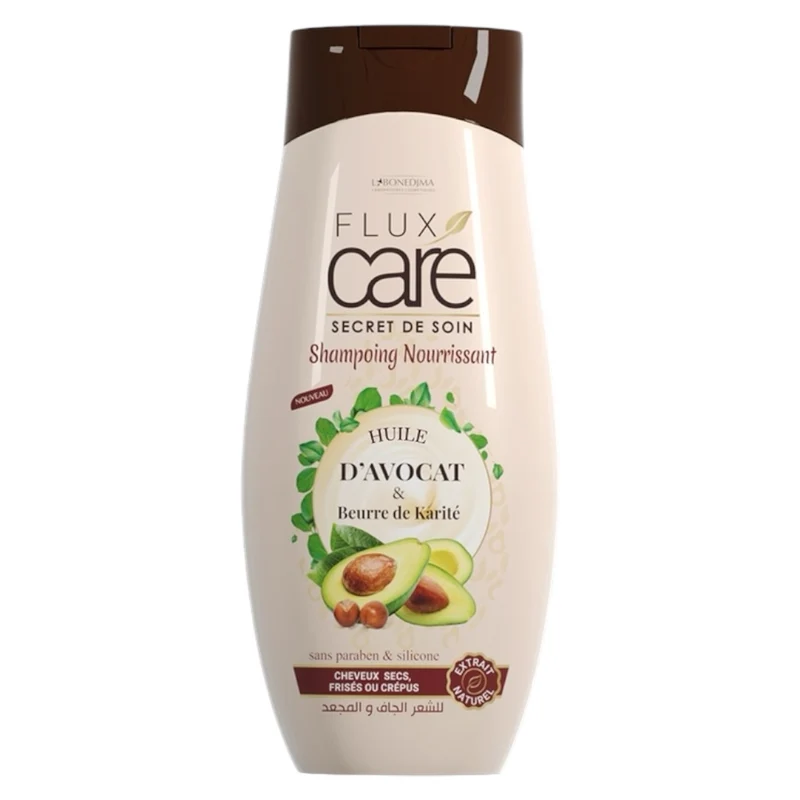 Flux Care Shampoing Huile D’Avocat & Beurre De Karité Sans Paraben & Silicone