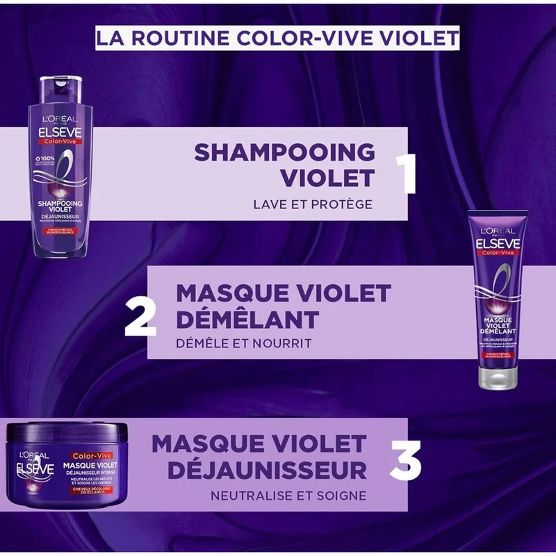 Elseve Color-Vive Masque Violet Déjaunisseur Intense