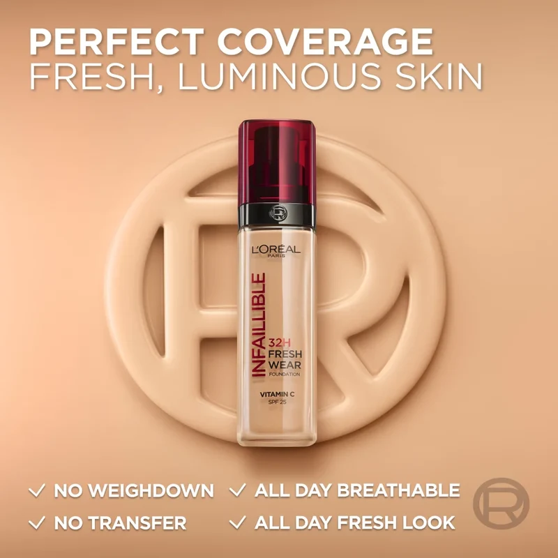 L’Oréal Paris Infaillible 32H Fresh Wear Fond De Teint Liquide Longue Tenue