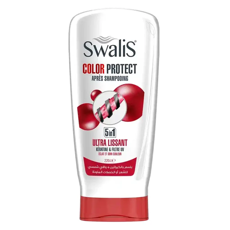 Swalis Color Protect Après-Shampoing 5-En-1 Ultra Lissant Kératine & Filtre Uv