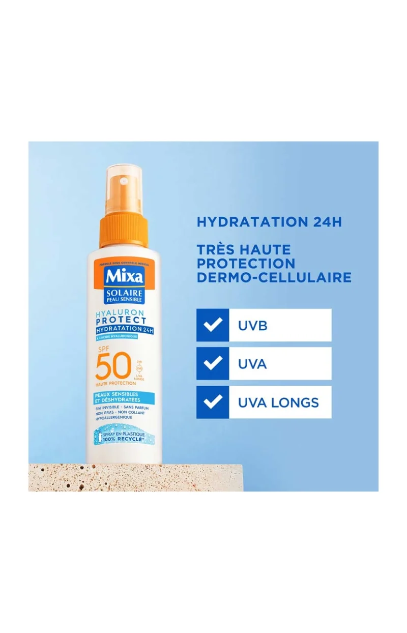 Crème solaire SPF 50+ - Hyaluron Protect - Peaux sensibles - 150 ml