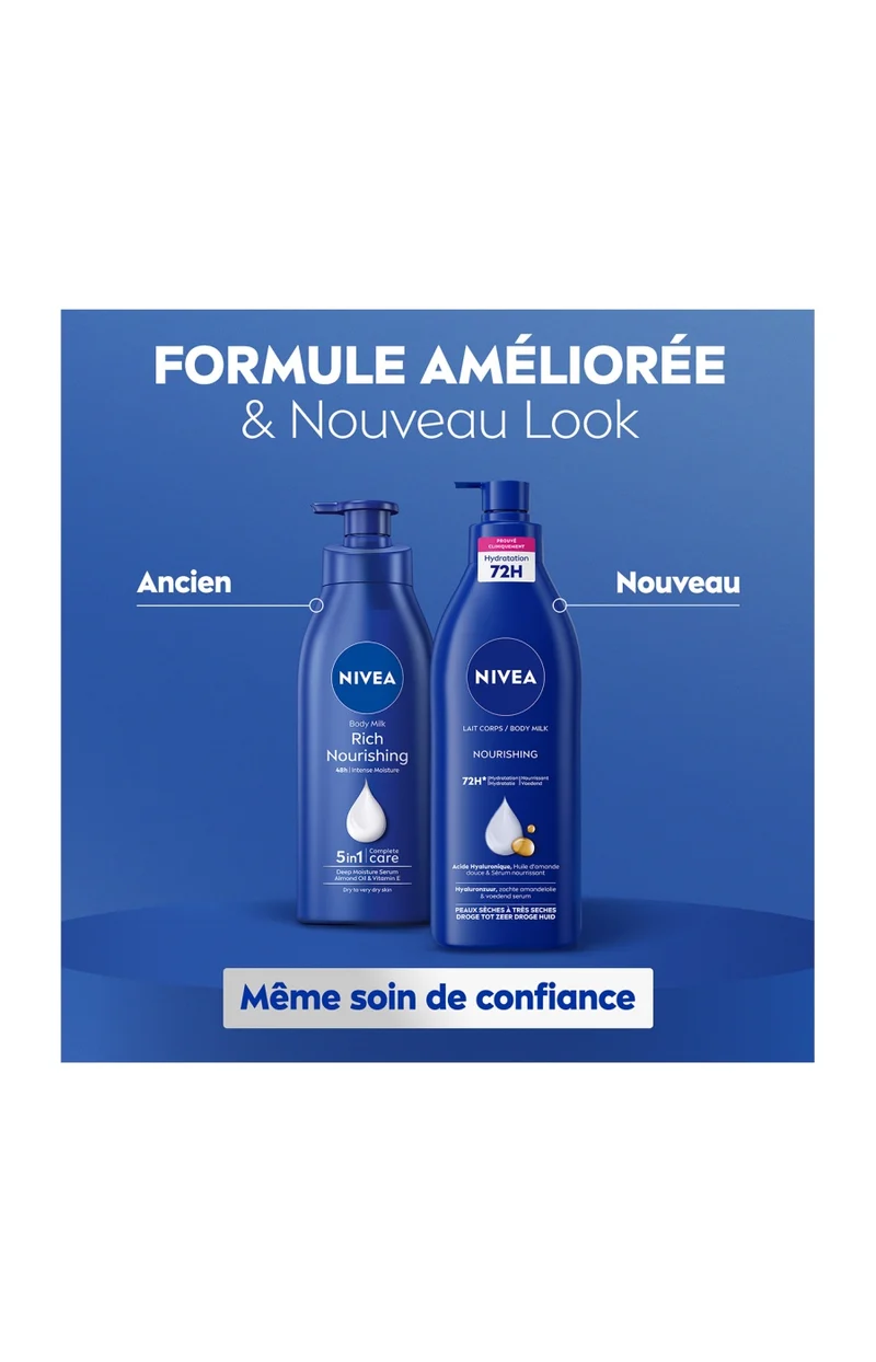 Lait corporel nourrissant - Acide hyaluronique - Peaux très sèches - 625 ml