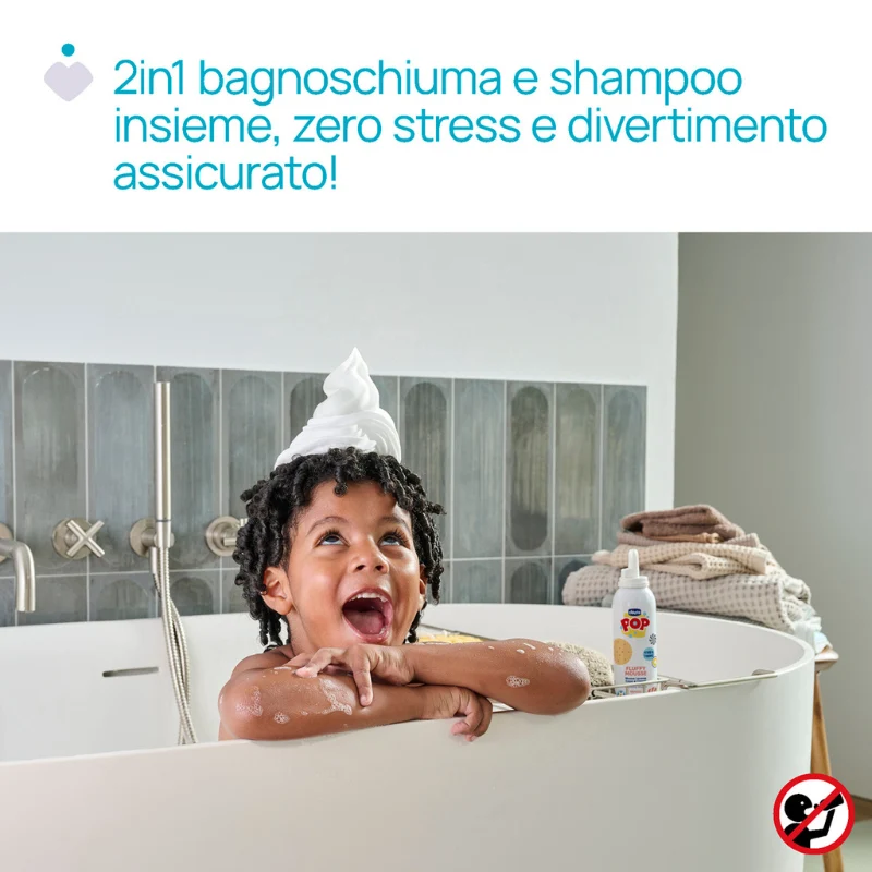 Chicco Pop Fluffy Mousse Lavante Corpo E Capelli Vanilla 200ml — Detergente corpo e capelli