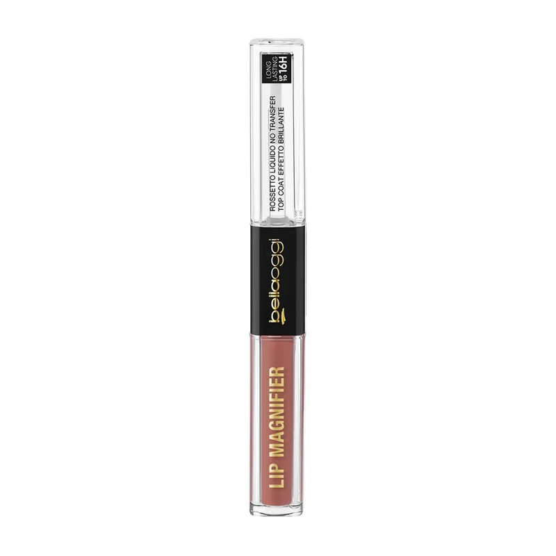 Bella Oggi Lip Magnifier Rossetto Liquido Lunga Tenuta 2 Step 201 Creamy Peach — Rossetto liquido