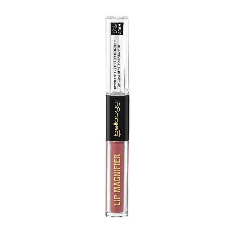 Bella Oggi Lip Magnifier Rossetto Liquido Lunga Tenuta 2 Step 203 Dusty Rose — Rossetto liquido