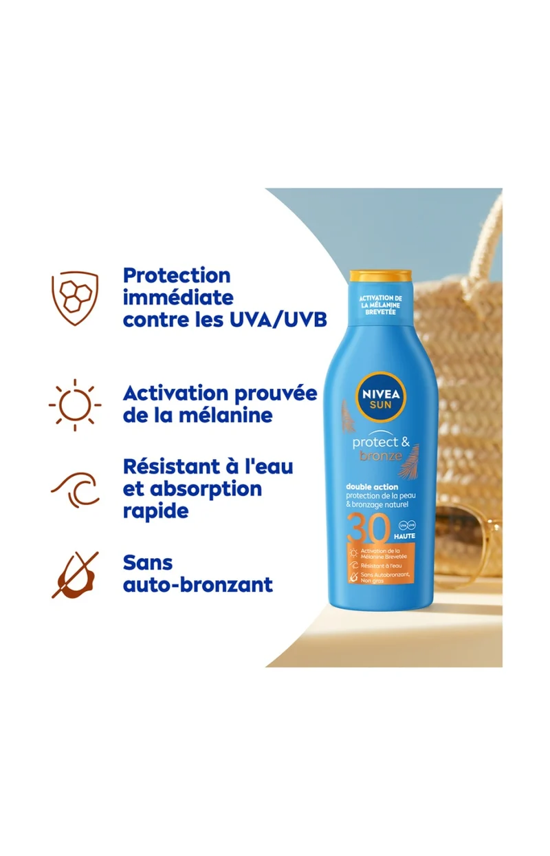 Lait solaire SPF30 - Protect & Bronze - Corps - 200 ml