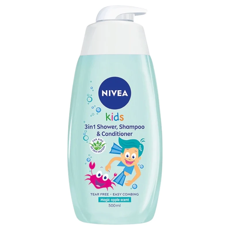 Nivea Kids Magic Apple Gel Douche Et Shampoing Doux Pour Enfant 3 En