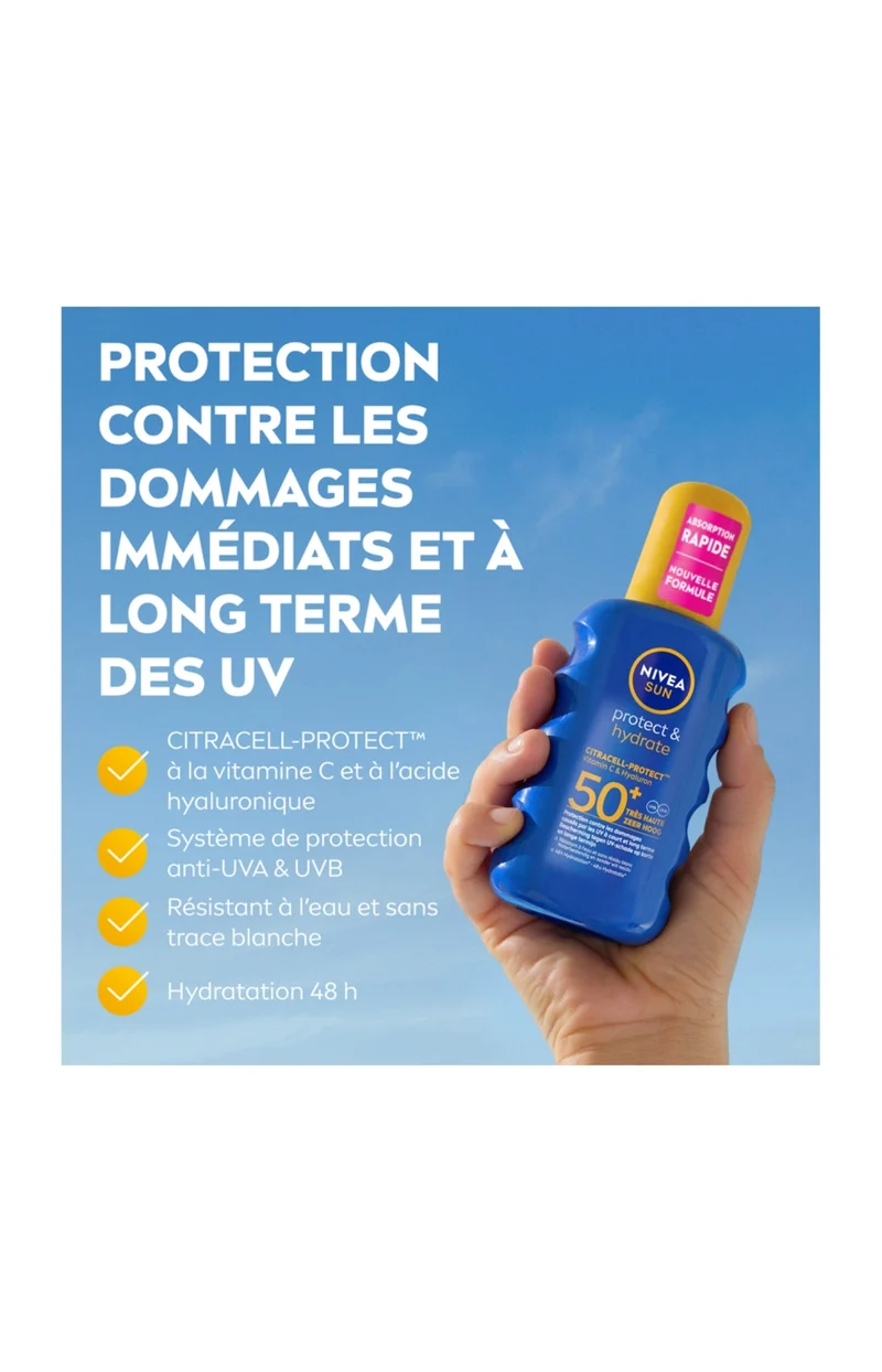 Spray solaire hydratante SPF 50+ - Protect & Hydrate - Corps - 200 ml